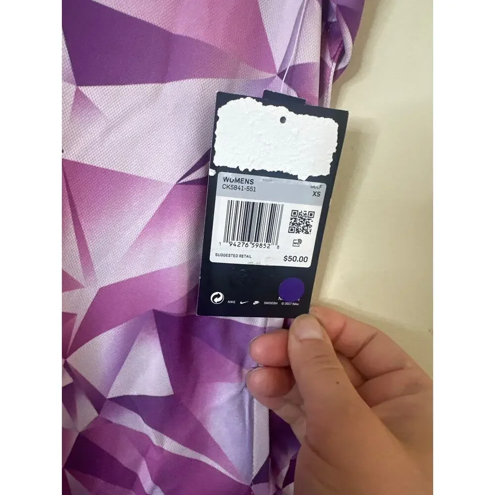 Nike women's golf shirt in purple XS p